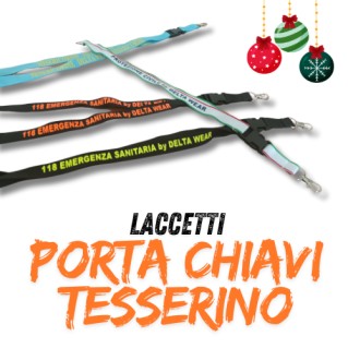 LACCETTI PORTACHIAVI - TESSERINO CON LOGO A SCELTA