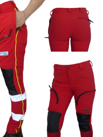 618  DINAMIC rosso pantalone elasticizzato RIP STOP